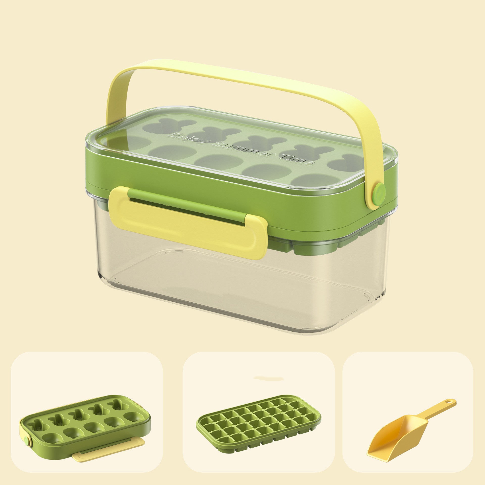 Silicone Ice Lattice Mold With Cover Portable