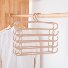 Stainless Steel Wardrobe Storage Type Pants Trousers Hanger Multi Layers Clothing Towel Storage Rack Closet Space Saver