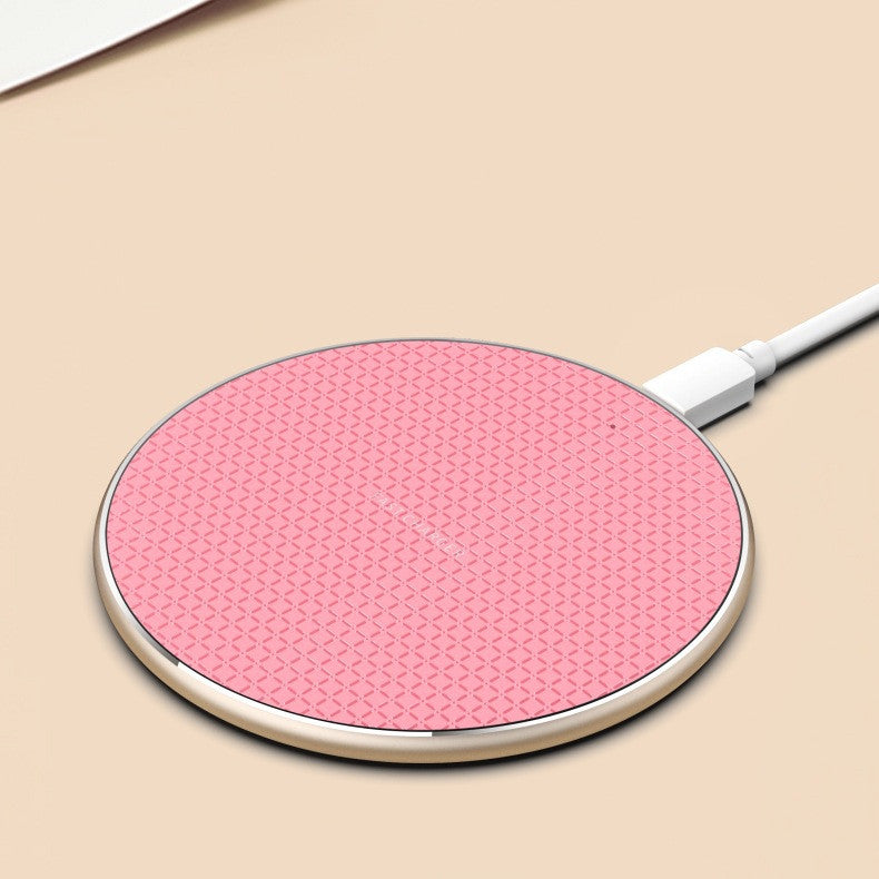 Round Mobile Phone Wireless Charger Ultra-thin 10w Aluminum Alloy