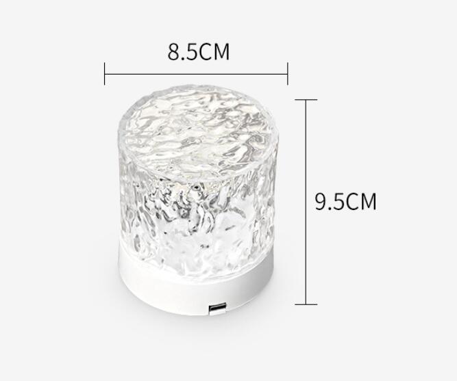 Crystal Lamp Water Ripple Projector Night Light Decoration Home Houses Bedroom Aesthetic Atmosphere Holiday Gift Sunset Lights Home Decor