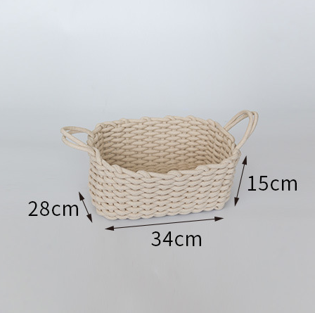 Nordic Wind Hand-woven Thick Cotton Rope Storage Box Simple Storage Basket