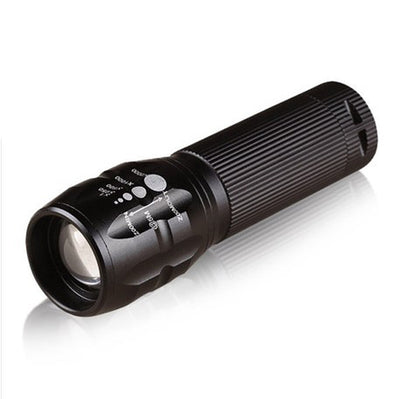 Zoom 3 gear strong light LED flashlight focusing outdoor bike mountain bike lamp 18500 AAA battery
