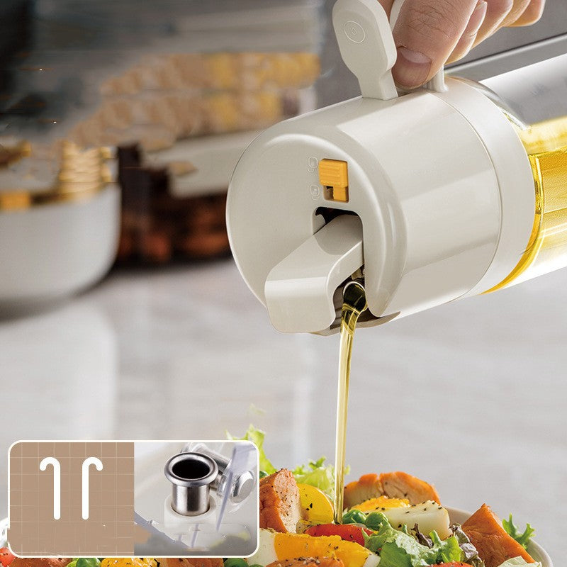 2 In 1 Oil Sprayer Bottle BBQ Cooking Oil Dispenser Olive Oil Pourers Sprayer Kitchen Baking Oil Mister Vinegar Bottle