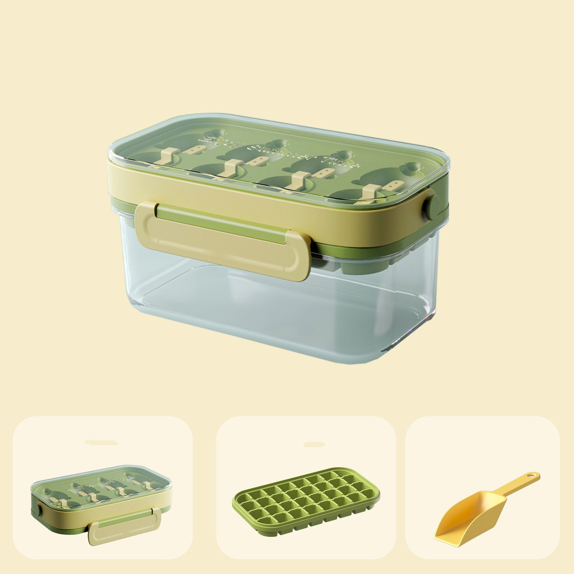 Silicone Ice Lattice Mold With Cover Portable