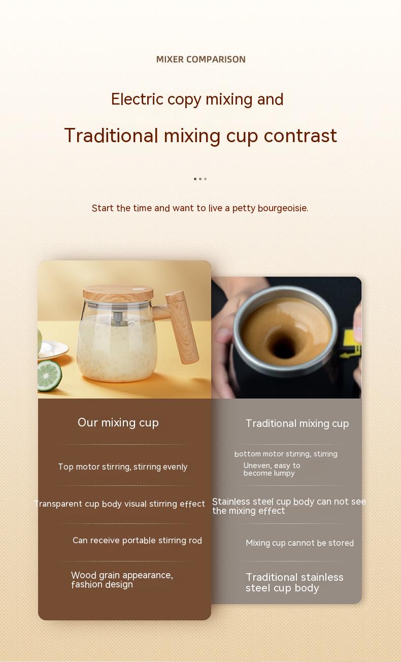 400ML Self Stirring Coffee Mug  Electric Mixing Glass Coffee CupHigh Speed Fast Automatic Coffee Cup For Gyms Dining Room Kitchen Gadgets